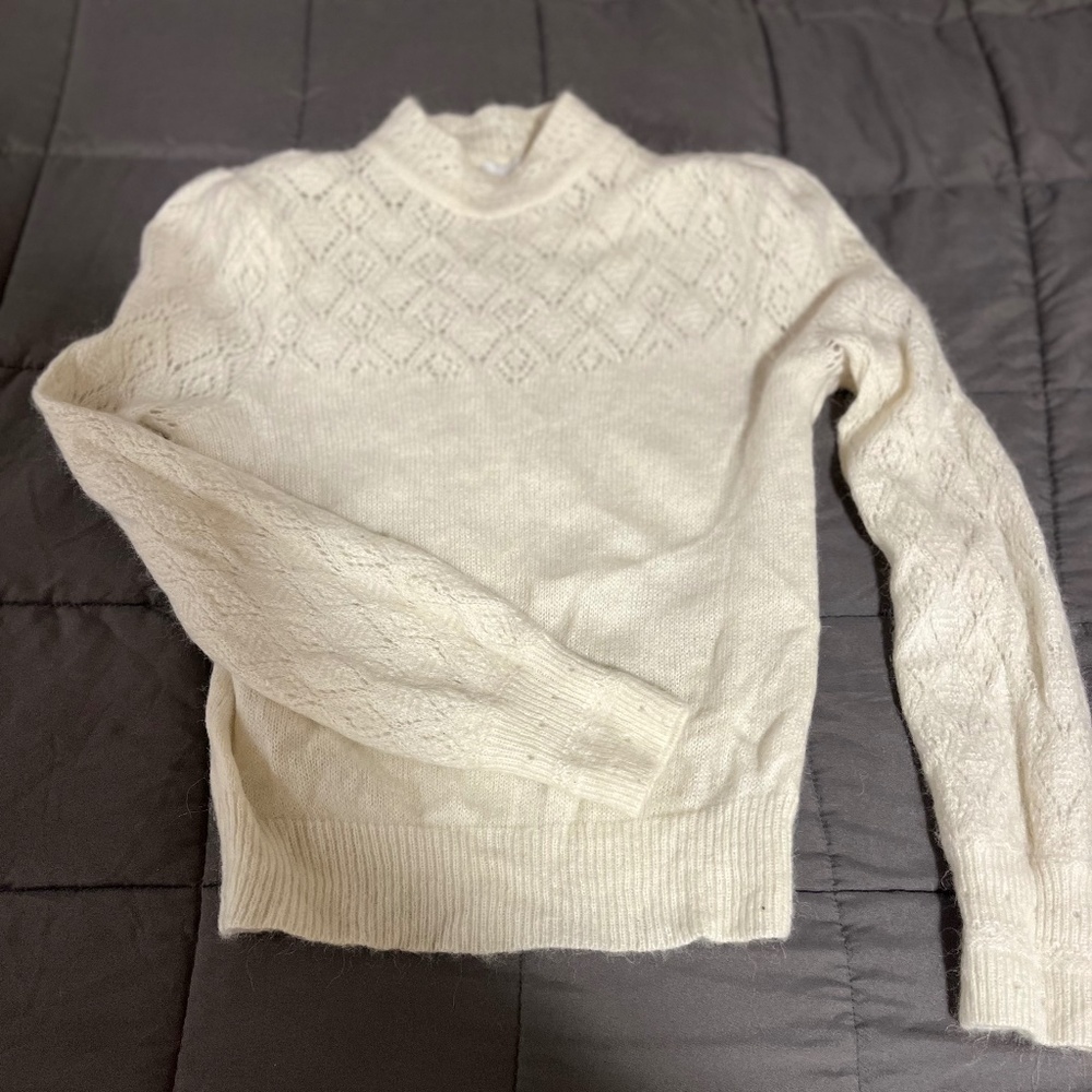 Pețite Mendigote White Wool Sweater